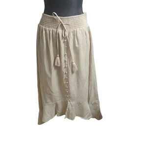 Anthropologie moon river linen skirt
